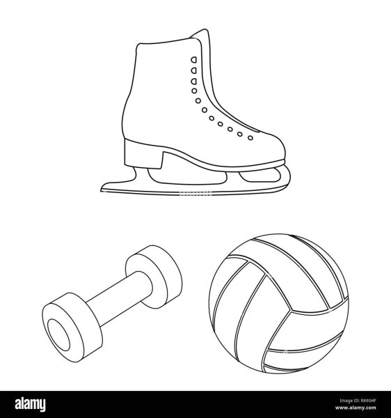 Спортивный инвентарь рисовать