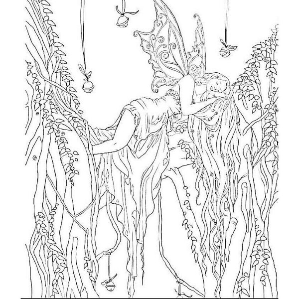 Сложные раскраски фэнтези