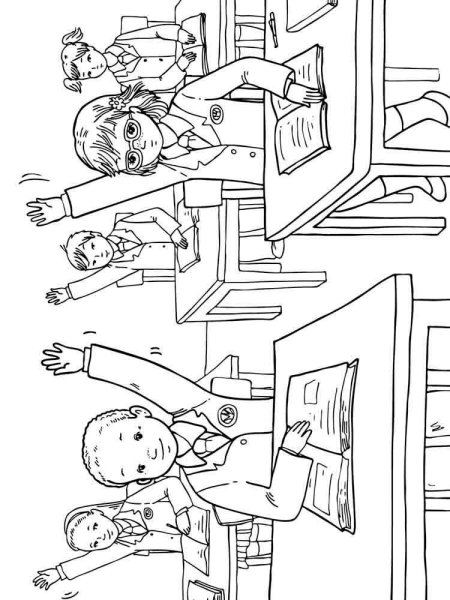 Школа раскраска для детей