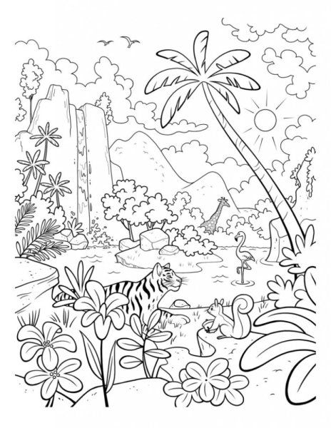 Раскраска природа для детей