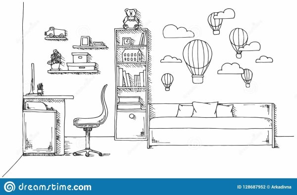 Комната мальчика подростка раскраска