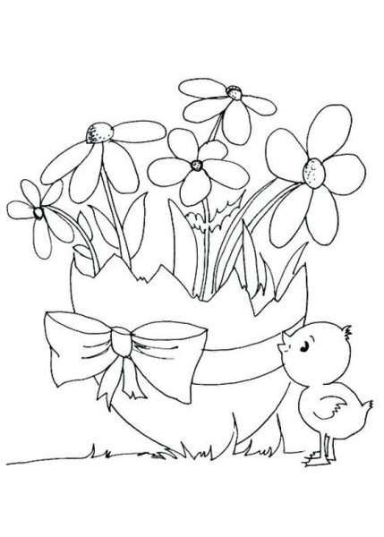 Весенний праздник раскраска для детей