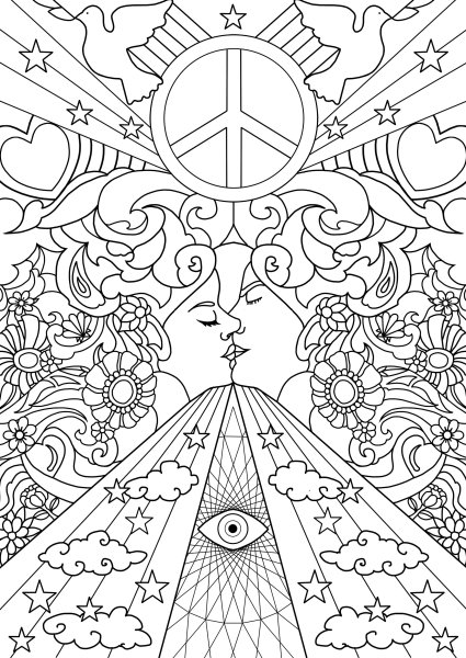 Раскраски хиппи