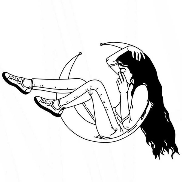 Рисунки инди КИД черно белые