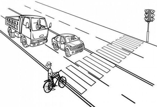 Раскраска пешеход