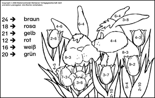 Задания на цвета по немецкому языку