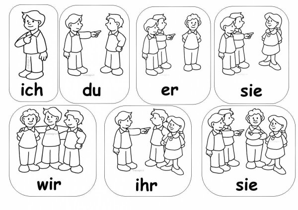 Личные местоимения в немецком языке для детей