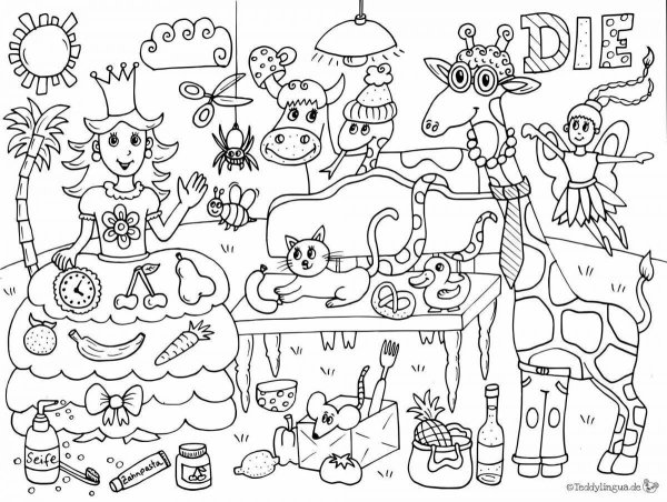 Раскраска на немецком языке
