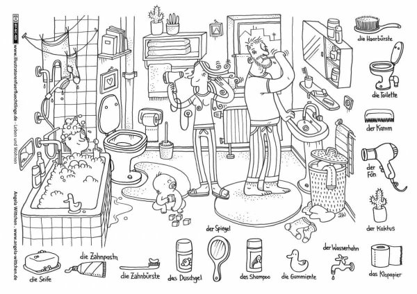 Раскраска на нем яз