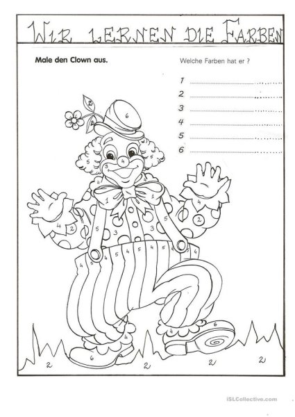 Раскраска немецкий язык цвета