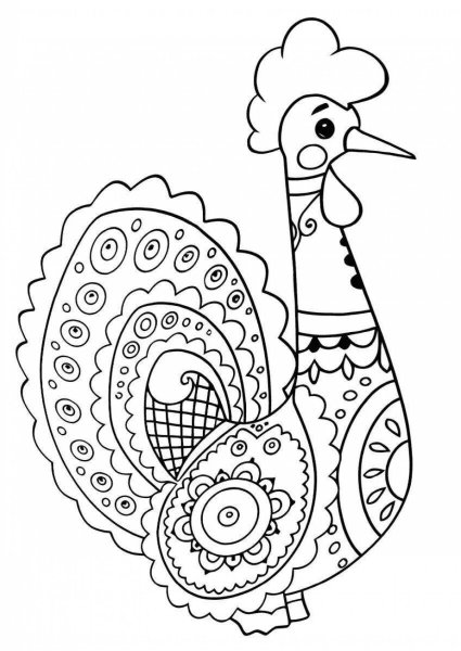 Русская народная игрушка раскраска