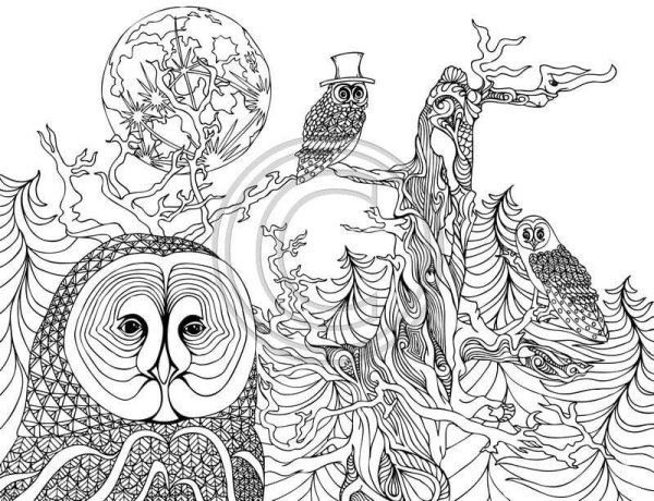 Природа в раскрасках арт терапия