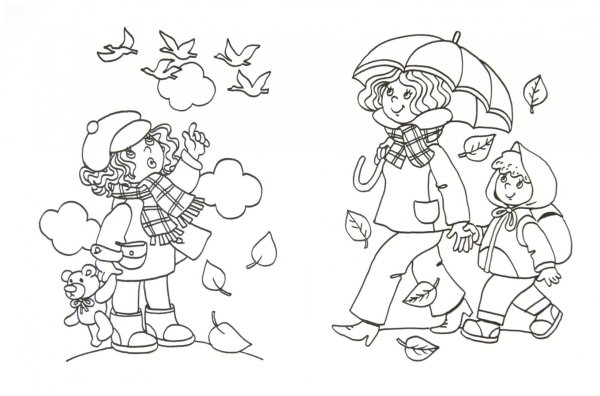 Раскраски осень для детей 5-6 лет