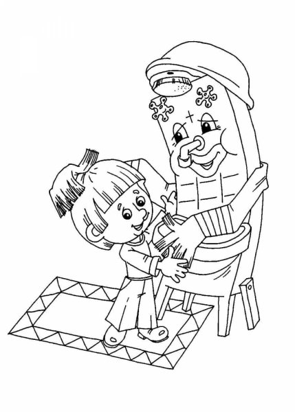 Раскраска Мойдодыр Чуковский