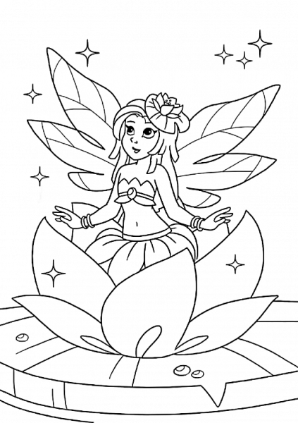 Лесная Фея раскраска