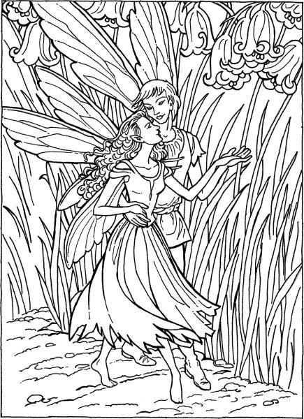 Лесная Фея раскраска