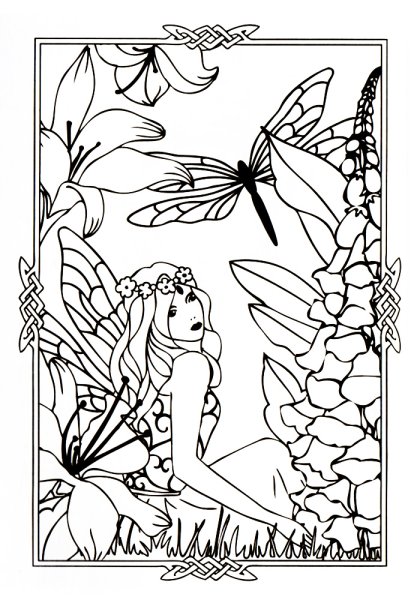 Лесная Фея раскраска