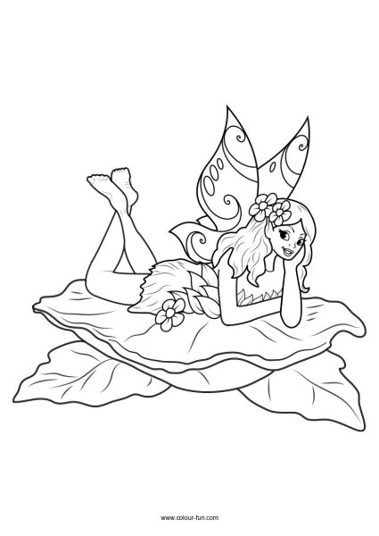 Лесная Фея раскраска