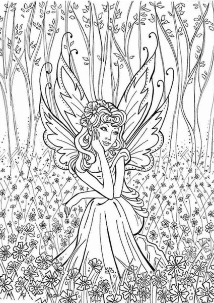 Раскраски для девочек феи