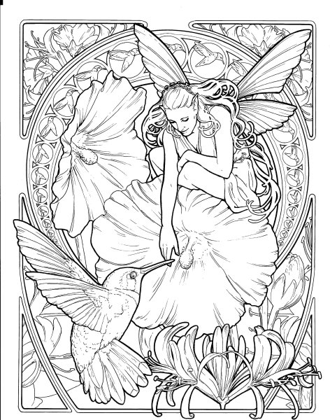 Лесная Фея раскраска
