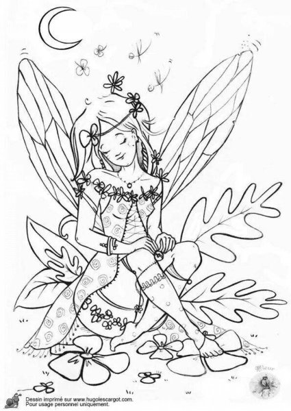 Раскраски эльфы и феи