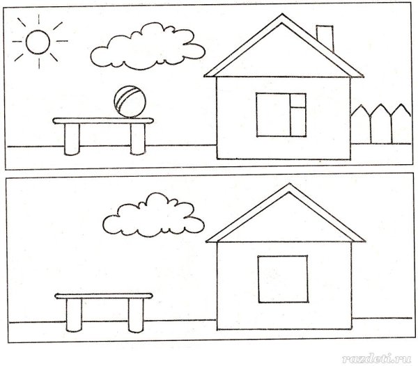 Дорисуй чего не хватает для детей 4-5 лет