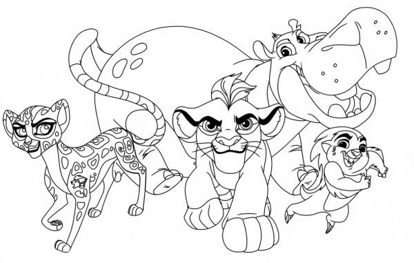 Раскраска хранитель Лев Кайон