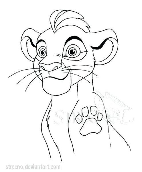 Раскраска хранитель Лев Кайон