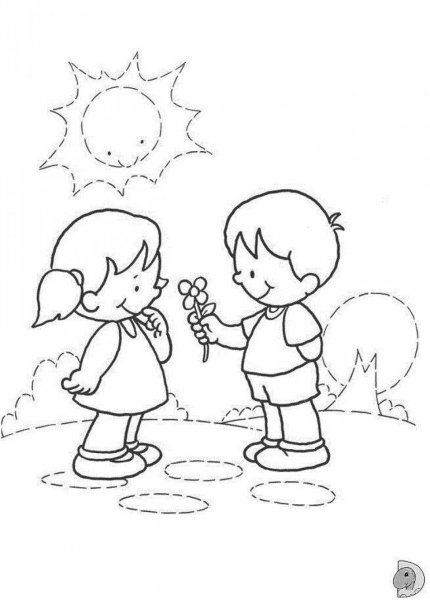 Раскраски на тему Дружба