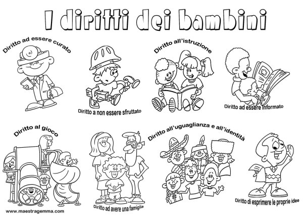 Права ребенка раскраска