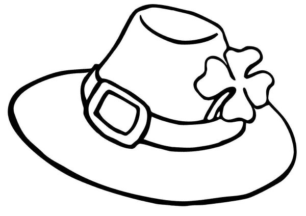 Шляпка раскраска для детей