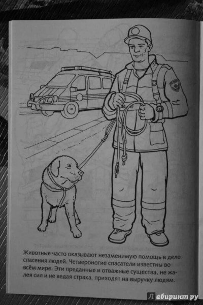 Раскраска спасатели МЧС