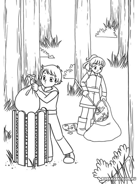 Раскраска на экологическую тему для детей