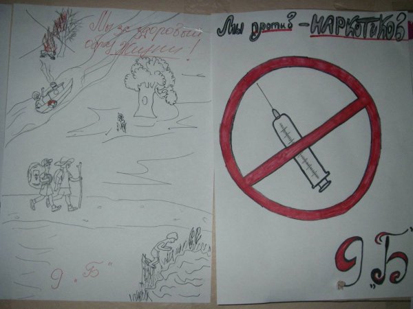 Рисунки против плохих привычек