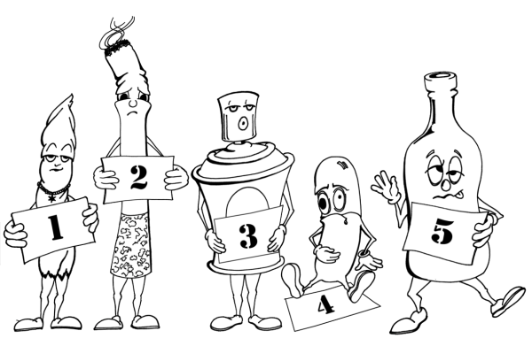 Раскраска вредные привычки для детей