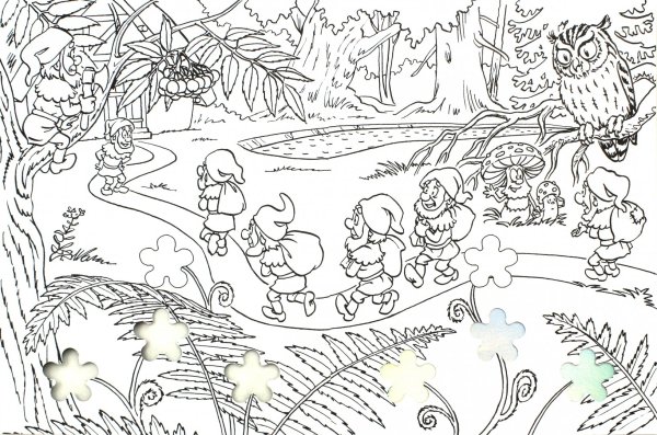 Раскраска "сказочный лес"