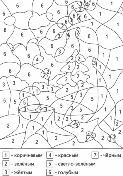 Математические раскраски для дошкольников