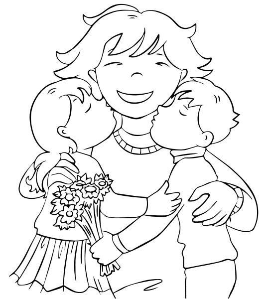 Раскраска ко Дню матери