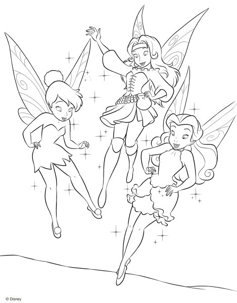 Раскраски феи Динь Динь и её друзья