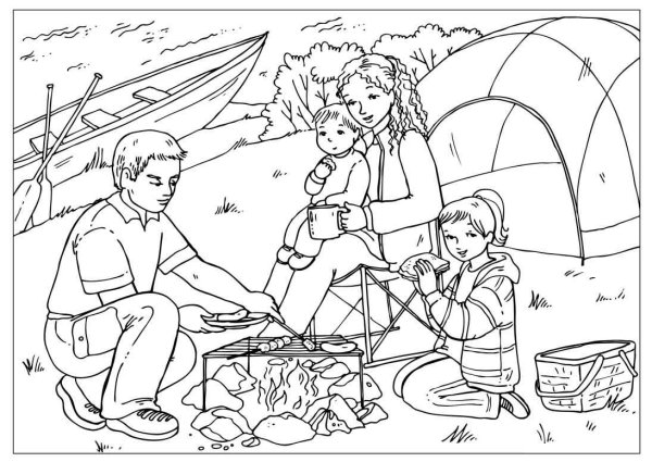 Семейные традиции раскраски для детей