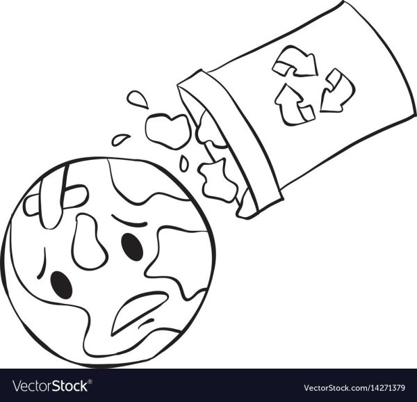 Мусор на планете раскраска для детей