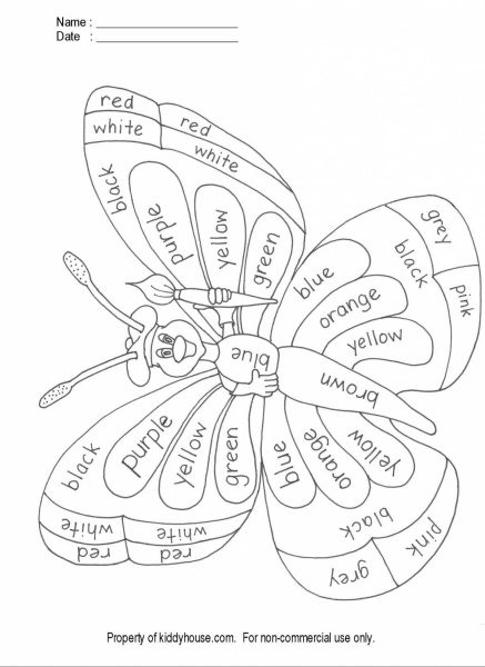 Задания на цвета по английскому языку для детей