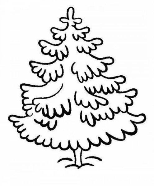 Елка Лесная раскраска для детей