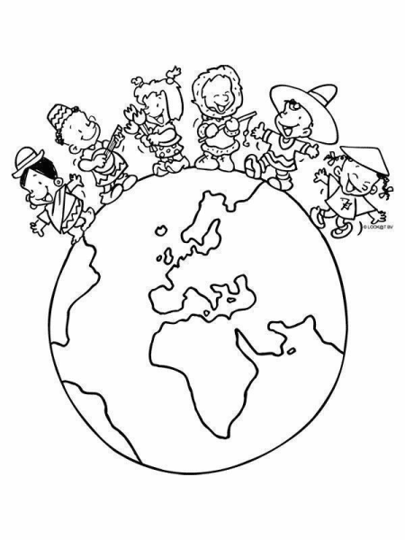 День земли раскраска