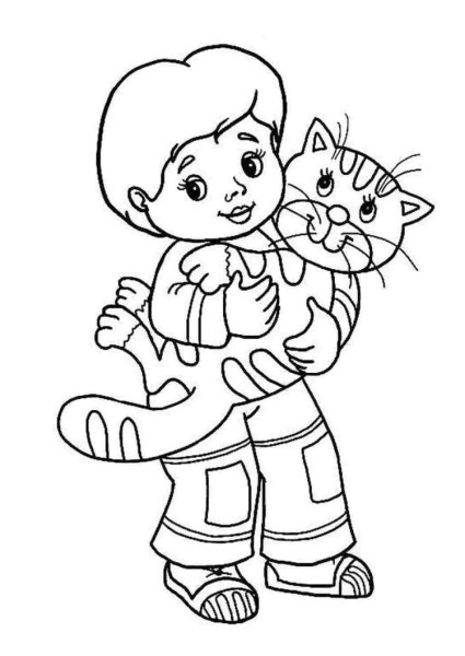 Раскраски для мальчиков котята