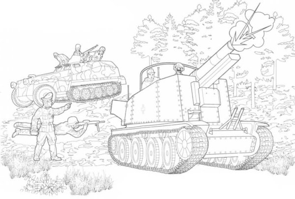 Раскраска вторая мировая война