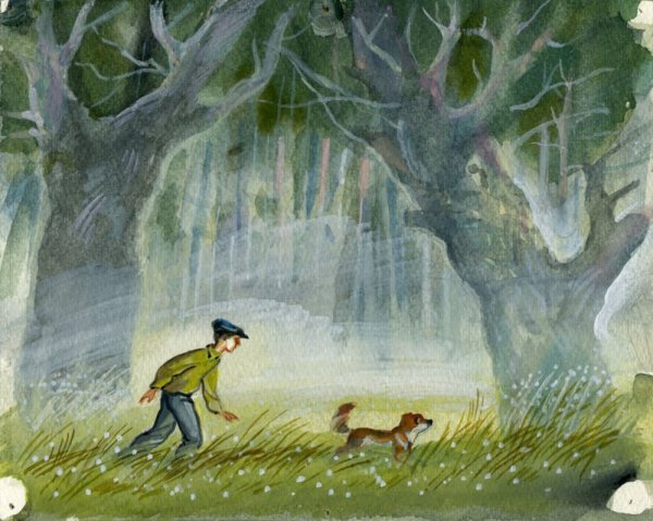 Гайдар дым в лесу иллюстрации