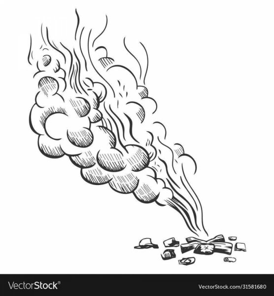 Нарисованные клубы дыма