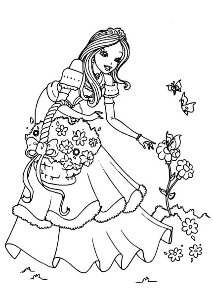 Раскраска прекрасные принцессы