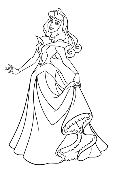Раскраски принцессы Диснея Аврора